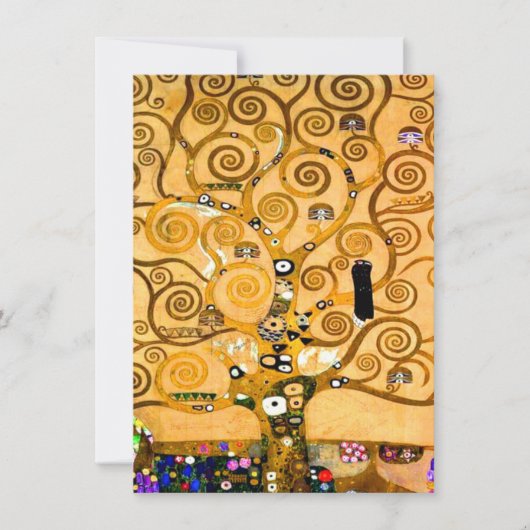 Invitation Gustav Klimt Arbre de vie (Devant)