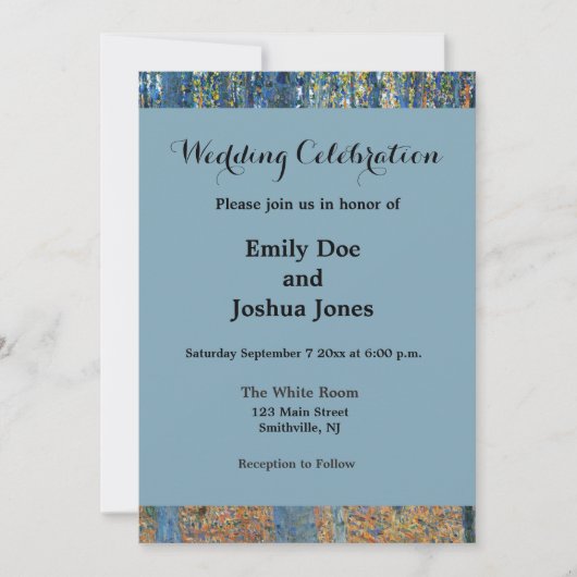 Invitation Gustav Klimt Beech (Devant)