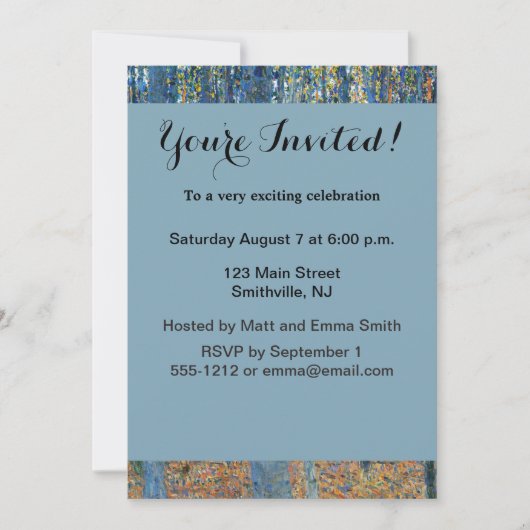 Invitation Gustav Klimt Beech (Devant)