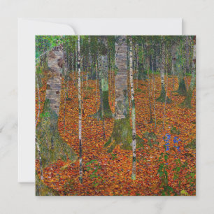 Invitation Gustav Klimt - Bois de bouleau