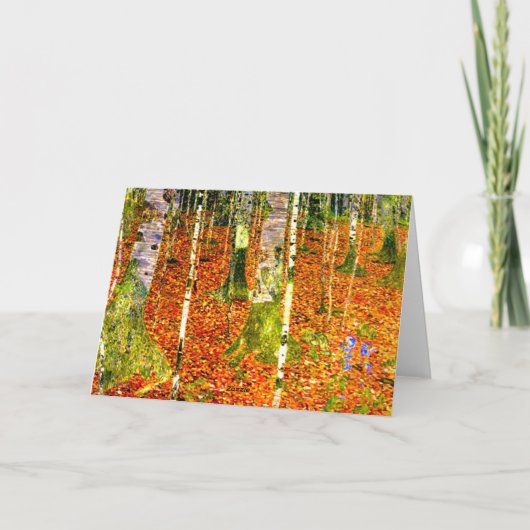 Invitation Gustav Klimt Bouleaux (Dos)