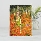 Invitation Gustav Klimt Bouleaux (Debout devant)