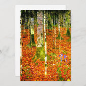 Invitation Gustav Klimt Bouleaux (Devant / Derrière)