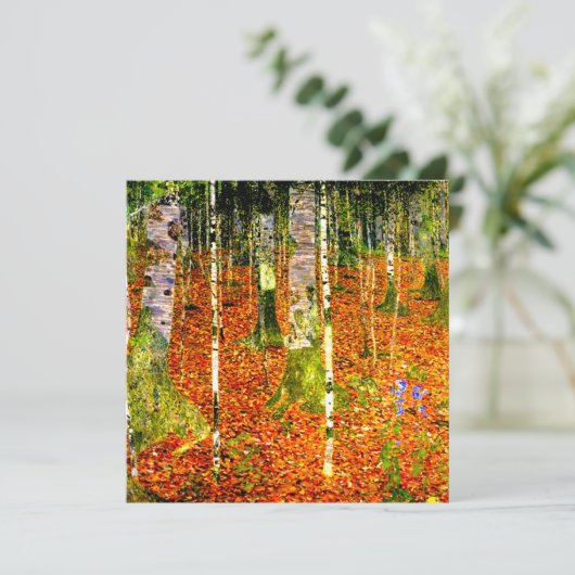 Invitation Gustav Klimt Bouleaux (Debout devant)