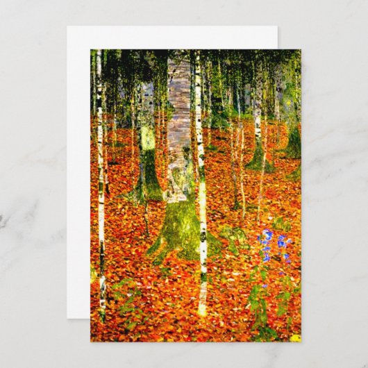 Invitation Gustav Klimt Bouleaux (Devant / Derrière)