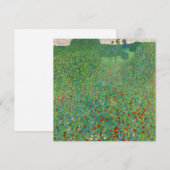 Invitation Gustav Klimt - Champ de coquelicots (Devant / Derrière)