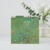 Invitation Gustav Klimt - Champ de coquelicots (Debout devant)