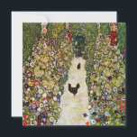 Invitation Gustav Klimt - Chemin du jardin avec poulets<br><div class="desc">Chemin de jardin avec poulets - Gustav Klimt,  Huile sur toile,  1916</div>