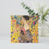Invitation Gustav Klimt - Dame avec ventilateur (Debout devant)