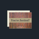 Invitation Gustav Klimt Fir Forêt Tannenwald Arbres rouges<br><div class="desc">Forêt vintage Gustav Klimt Fir - Arbres rouges Art Nouveau Cette belle peinture vintage d'arbres est de l'artiste maître Gustav Klimt. Le tableau, appelé Fir Forest I, ou Tannenwald, nous montre un magnifique paysage avec des sapins rouges, à travers une forêt dense. Gustav Klimt a capturé le sentiment de vibrance...</div>