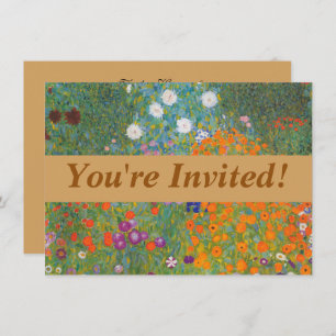 Invitation Gustav Klimt Fleur Jardin Cottage Nature