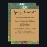 Invitation Gustav Klimt Fleur Jardin Cottage Nature<br><div class="desc">Un beau tableau de jardin - c'est un tableau classique de Gustav Klimt,  appelé Cottage Garden,  ou Bauergarten,  1907,  qui est un gros plan d'un jardin fleuri,  un tableau floral coloré.</div>