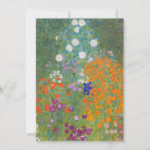 Invitation Gustav Klimt Fleur Jardin Cottage Nature (Dos)