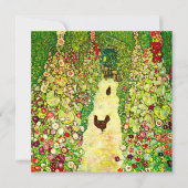 Invitation Gustav Klimt Garden with Chickens (Devant)