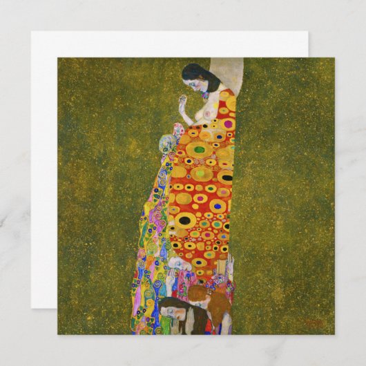 Invitation Gustav Klimt - Hope II (Devant / Derrière)