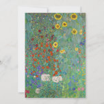 Invitation Gustav Klimt - Jardin de campagne avec tournesols<br><div class="desc">Jardin de campagne avec des tournesols / Jardin de ferme avec des tournesols - Gustav Klimt en 1905-1906</div>
