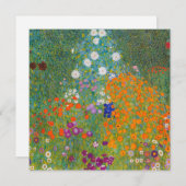 Invitation Gustav Klimt - Jardin des fleurs (Devant / Derrière)