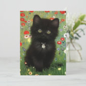 Invitation Gustav Klimt Kitten (Debout devant)