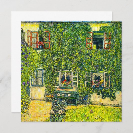 Invitation Gustav Klimt La Maison de Guardaboschi (Devant / Derrière)