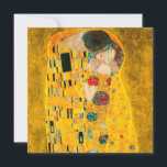 Invitation Gustav Klimt Le Baiser<br><div class="desc">Carte représentant la peinture à l’huile de Gustav Klimt avec la feuille d’or The Kiss (1908). Un homme et une femme, aux couleurs dorées brillantes, embrassent et embrassent avec amour dans un champ de fleurs. Un grand cadeau pour les amateurs d'art Art Nouveau et autrichien.</div>