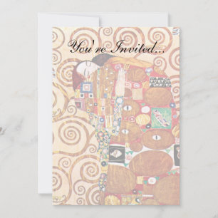 Invitation Gustav Klimt - Le Baiser - Peinture d'art fin