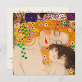 Invitation Gustav Klimt - Mère et Enfant (Devant / Derrière)