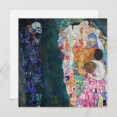 Invitation Gustav Klimt - Mort et vie (Devant / Derrière)