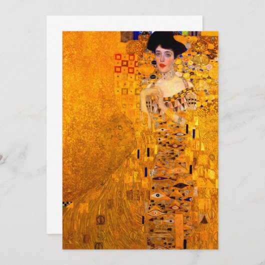 Invitation Gustav Klimt Portrait d'Adele Bloch Bauer (Devant / Derrière)