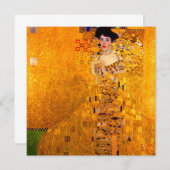 Invitation Gustav Klimt Portrait d'Adele Bloch Bauer (Devant / Derrière)