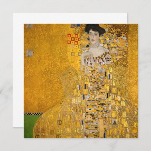 Invitation Gustav Klimt - Portrait d'Adele Bloch-Bauer I (Devant / Derrière)