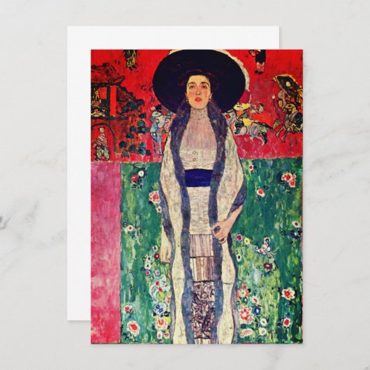 Invitation Gustav Klimt Portrait d'Adele Bloch-Bauer II (Devant / Derrière)