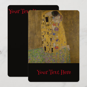 Invitation Gustav Klimt's The Kiss Painting Fine Art Love