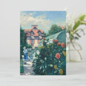 Invitation Gustave Caillebotte - Dahlias, Jardin à Petit Gen (Debout devant)