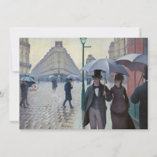 Invitation Gustave Caillebotte - Rue de Paris, temps de pluie