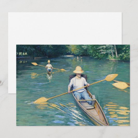 Invitation Gustave Caillebotte - Skiffs on the Yerres (Devant / Derrière)