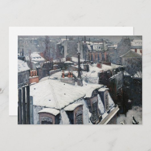 Invitation Gustave Caillebotte - Toits sous la neige (Devant / Derrière)