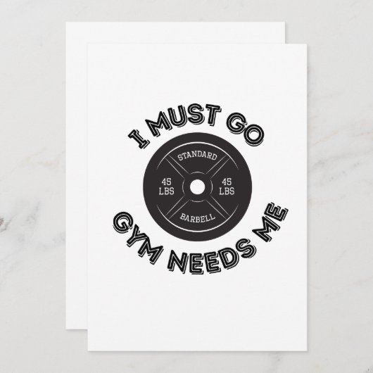 INVITATION GYM NEED ME (Devant / Derrière)