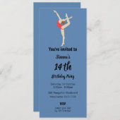 Invitation Gymnaste féminine (Devant / Derrière)