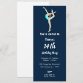 Invitation Gymnaste féminine (Devant / Derrière)