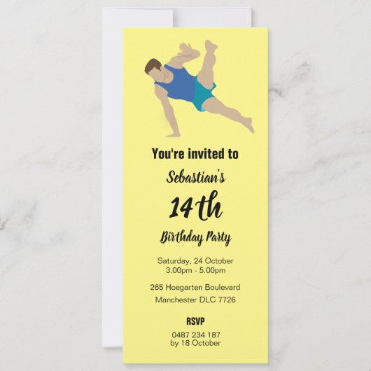 Invitation Gymnaste masculin (Devant)