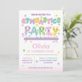 Invitation Gymnastics Birthday Party for Girl (Debout devant)