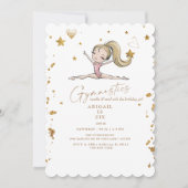 Invitation  Gymnastics Tumble & Twirl Pink Birthday Party (Devant)