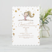 Invitation  Gymnastics Tumble & Twirl Pink Birthday Party (Debout devant)