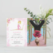 Invitation Gymnastique Anniversaire Avec Photo (Debout devant)