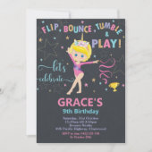 Invitation Gymnastique Anniversaire de la Fête des cheveux co (Devant)