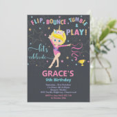 Invitation Gymnastique Anniversaire de la Fête des cheveux co (Debout devant)