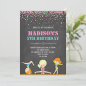 Invitation gymnastique d'anniversaire (Debout devant)
