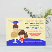 Invitation Gymnastique des roues et des cupcakes (Debout devant)