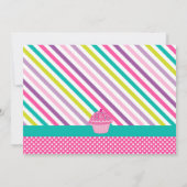 Invitation Gymnastique des roues et des cupcakes Anniversaire (Dos)