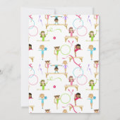 Invitation Gymnastique Enfants Fille Anniversaire Thème de fê (Dos)